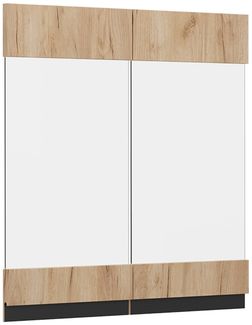 Küchenfront R-Line Goldkraft Eiche 59.2 x 59 cm Möbelfront für den Hängeglasschrank Vicco