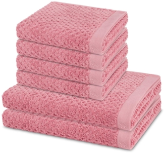 Ross Harmony 6 tlg. Frottier-Set - 4 X Handtuch (50 X 100cm), 2 X Duschtuch (70 X 140cm) - 520 - Altrosa