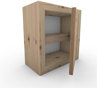 Nachttisch Nachtkommode Nachtkästchen mit Rückwand mit Zwischenboden ohne Füße mit Türe Zirbe