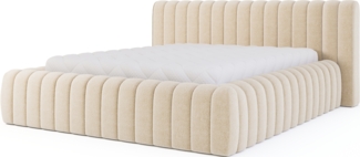Eltap Carilla Bett (Tonall 22) 140x200 Metallrahmen/Gaslift /Box , Braun, 244 x 93 x 180 cm