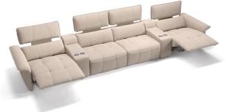 Sofanella Kinosofa ADRIA Viersitzer Stoffsofa Kino in Creme M: 442 Breite x 101 Tiefe