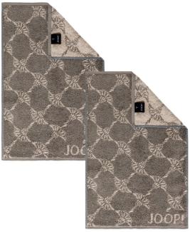 JOOP! Handtuch 2 Stück Joop! Gästetuch Cornflower 1611-70 Graphit 30x50, Walkfrottier (2-St), Baumwolle