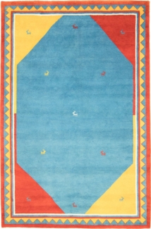 Morgenland Gabbeh Teppich - Indus - Desert - rechteckig - 90 x 60 - Blau