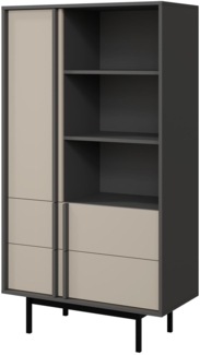 Regal Agova 2S AL04 (Farbe: Anthrazit / Hellbeige)