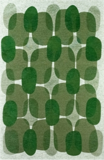 Teppich Lola&Moi Cafe Hedgerow Green 140 x 200 cm