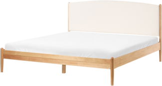 Bett mit Lattenrost Kiefernholz CLAIRAC 180 x 200 cm Hellbraun