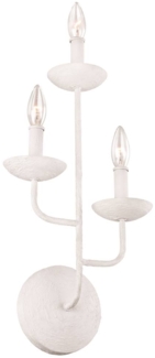 Feiss FE-ANNIE3-PSW Wandleuchte Annie E14 40W Stahl; Gips weiß L:12. 7cm B:25. 7cm Ø25. 7cm dimmbar