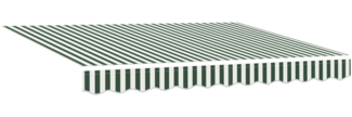 vidaXL Automatische Markise in Grün und Weiß, 350 x 250 cm 3330480