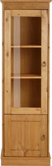 Home affaire Vitrine Indra aus massiver Kiefer, FSC®, 2trg, Höhe 145 cm, dezentes Ornament