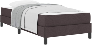 vidaXL Boxspringbett mit Matratze Dunkelbraun 90 x 200 cm Stoff 3398461