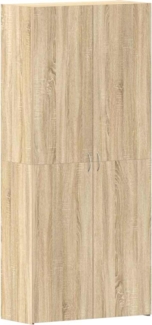 vidaXL Schuhschrank mit Regal Braun 80 x 35,5 x 180 cm Holzwerkstoff 3333838