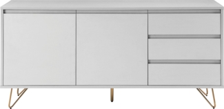 Sideboard MDF/Metall Weiß 150 x 40 x 70 cm