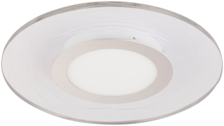 LED Deckenleuchte, Dekorlinien, satiniert klar, D 35 cm