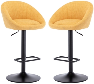 WAHSON OFFICE CHAIRS Barhocker höhenverstellbar drehbar Barstuhl aus Handtuchstoff 2er Set