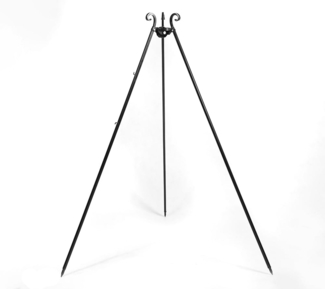 CookKing Stahl Schwenkgrill | Dreibein + Kettenset | Schwarz | 180 cm