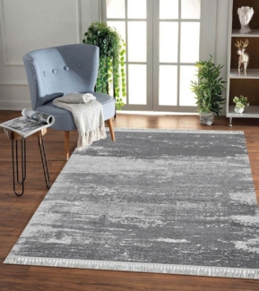 Jungengel Textilien Teppich Jungengel Textilien Teppich Stone Village Waschbar Flach Grau