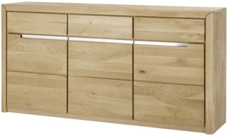 Sideboard Massivholz Ianka 180x90x41 Anrichte Wildeiche Bianco geölt 20021