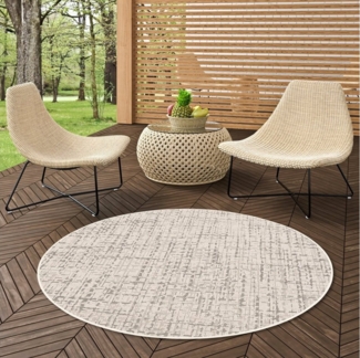 Snapstyle Outdoorteppich In & Outdoor Teppich Oslo Trend Rund, Rund, Höhe: 4 mm