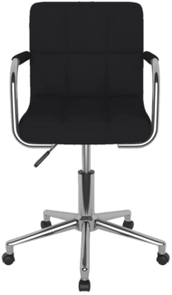 vidaXL Esszimmerstuhl Drehbar Schwarz Stoff, Drehbar [3088161]