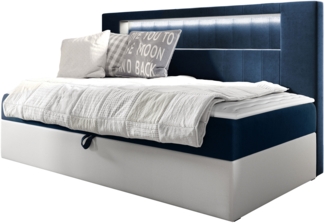 Boxspringbett 'Gladino Junior 2' blau 90x200 cm