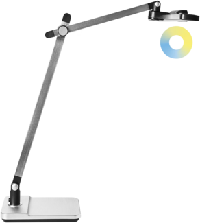LED Schreibtischlampe SERPENS mit Dimmer Silber