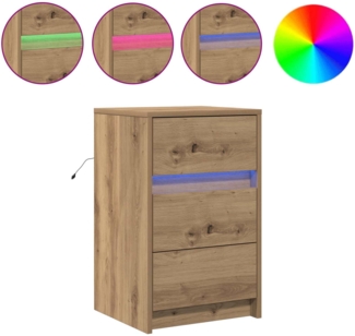 vidaXL Nachttisch Artisan-Eiche 38 x 34 x 61 cm Holzwerkstoff 868931