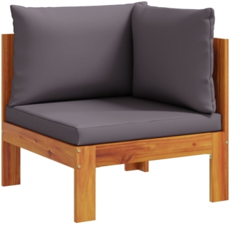 vidaXL Garten-Ecksofa mit Kissen Massivholz Akazie 367628