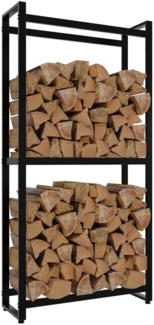 TPFLiving Kaminholzregal Lunor, BxTxH:75x25x150 cm, (Platzsparende Lösung mit 150 cm Höhe und 25 cm Tiefe, In drei Breiten erhältlich: 50, 75 oder 100 cm), Ideal für Wohnzimmer, Kaminzimmer oder Wintergarten