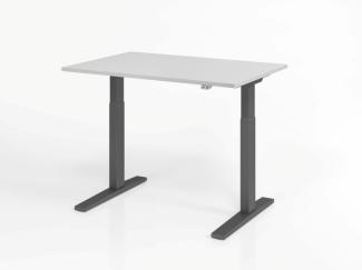 mcbuero. de Sitz-Steh-Schreibtisch elektrisch 120x80cm Grau/Graphit