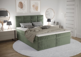 B&B Home Boxspringbett Kaja (H3 Matratze Bonellfederung, Kopfteil, Bettkasten und Topper)