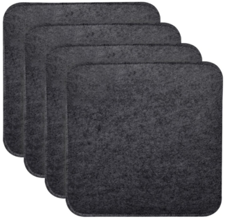 Coonoor Stuhlkissen 2/4er Set Kissen 35 x 35 x 2.5 cm, Quadratisch Filz Sitzkissen, Sitzkissen Sitzauflage für Stühle, Bänke, für drinnen und draußen