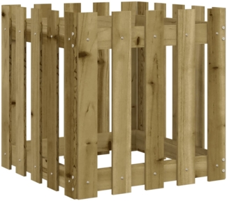 vidaXL Pflanzkübel Latten-Design 50x50x50 cm Kiefernholz Imprägniert 832456