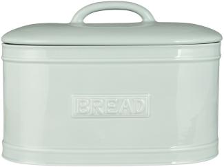 Ib Laursen Brotkasten Ib Laursen - Brotkasten Brotbox Brottopf Keramik Hellblau Oval Retro