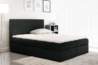 99rooms Mattia Boxspringbett Kunstleder SOFT Schwarz 120x200 cm