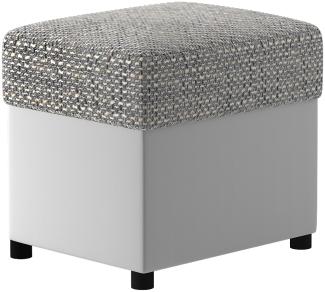 Pouf R2, Fußhocker, Grau