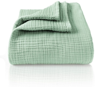 Laynenburg Tagesdecke Musselin aus 100% Baumwolle – Baumwolldecke, Kuscheldecke, Wohndecke als Sommerdecke, Bett-Überwurf, Couch-Überwurf, Sofa-Decke