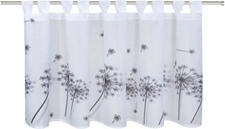 Gerster Scheibengardine Christina (1 St), Schlaufen, transparent, HxB: 50x145, mit modernem Druckdesign