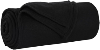Überwurfdecke, Wohndecke Schwarz 240x220 cm Fleece