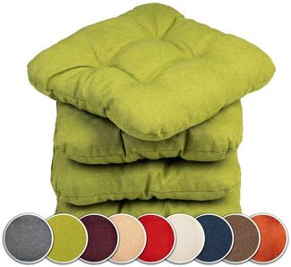 sunnypillow Stuhlkissen 4er Set Stuhlkissen 40x40 cm Bequeme 8cm, Polsterauflage Auflage für Stühle / Bänke