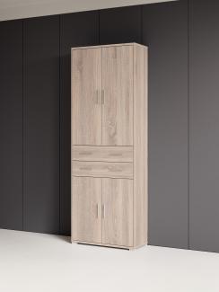 Aktenschrank >Clermont< (BxHxT: 79,1x221,2x35 cm) in Sonoma/Eiche