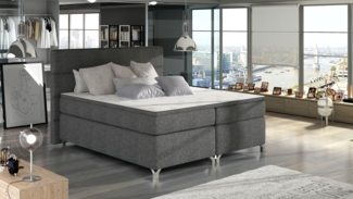 Amadeo 140X200, Boxspring Bett, Dunkelgrau