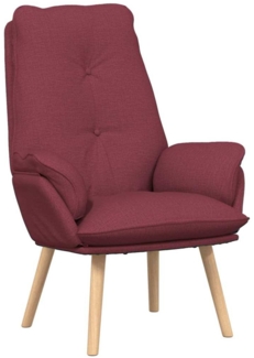 vidaXL Entspannungsstuhl Weinrot 69 x 74 x 93 cm Stoff 42001853