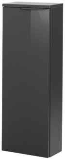 Fackelmann LUNA Midischrank slim 31 cm breit, Schwarz/Anthrazit