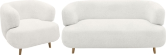 andas Polstergarnitur Tistam, 2-teilig, 2-Sitzer und Sessel, runde, organische Form