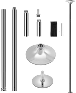 Yaheetech Pole Dance Stange, Tanzstange 45 mm, Strip Stange 216,5 bis 275 cm Höhenverstellbar