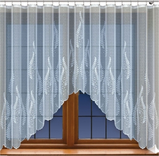 HAFT Bogenstore 24893,Gardine für Fenster Balkontür, halbtransparent, Kräuselband