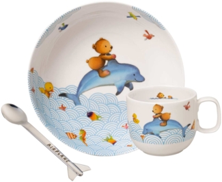 Villeroy & Boch HAPPY AS A BEAR Kindergeschirr-Set mit Löffel 3-tlg - A