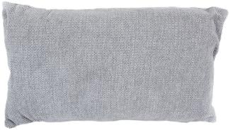 Chenille Dekokissen 30 x 50 cm Couchkissen einfarbig mit Reißverschluss silber