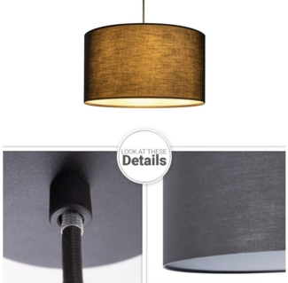 Paco Home Pendelleuchte HUGO UNI COLOR, ohne Leuchtmittel, Deckenlampe LED Wohnzimmer Und Schlafzimmer, Unifarben, Deko E27