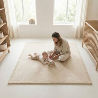 Sanosoft Kinderteppich Sanosoft samtweicher und kuscheliger Krabbelteppich, Höhe: 30 mm, Öko-Tex 100